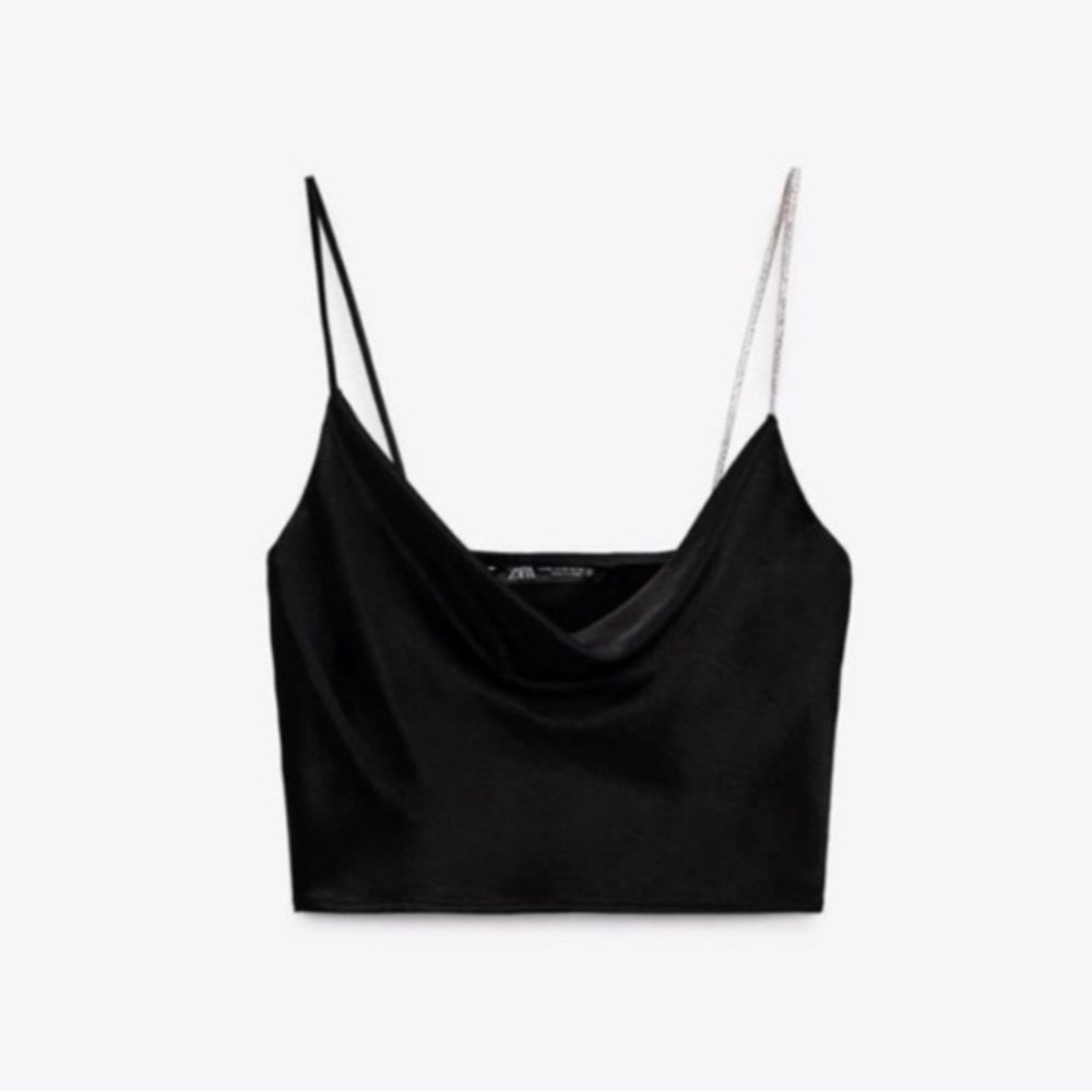 ZARA One Rhinestone Strap Camisole - Picture 7 of 8
